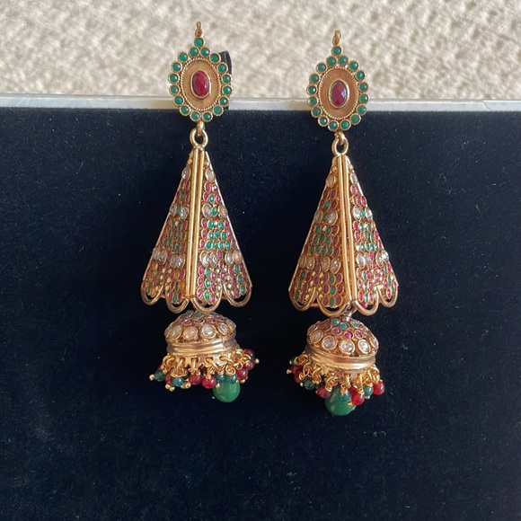Antique Indian Earrings - Picture 3 of 4